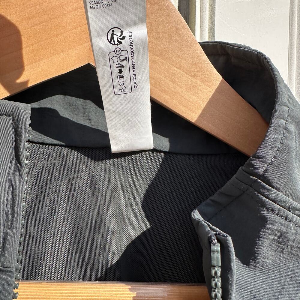 Alo Yoga Origin Full-Zip Track Jacket Size XXS Charcoal Green Windbreaker $198 - Picture 9 of 16